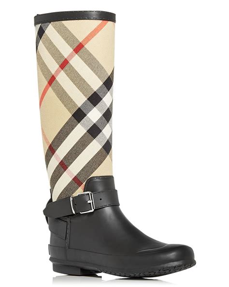 burberry flint check rain boot.